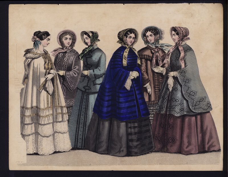Planche de mode allemande, milieu du XIXe siècle - German School