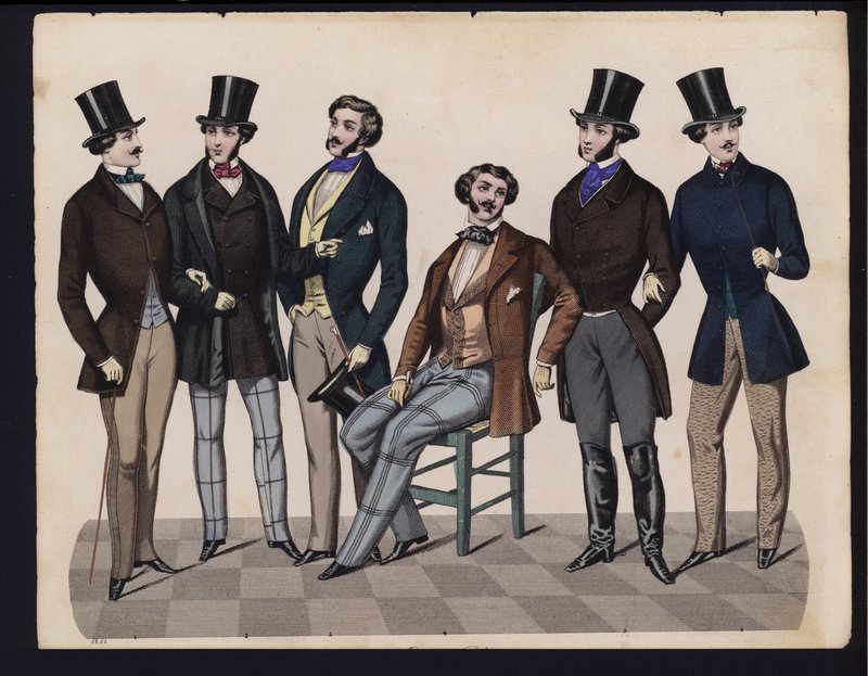 Planche de mode allemande, milieu du 19e siècle - German School