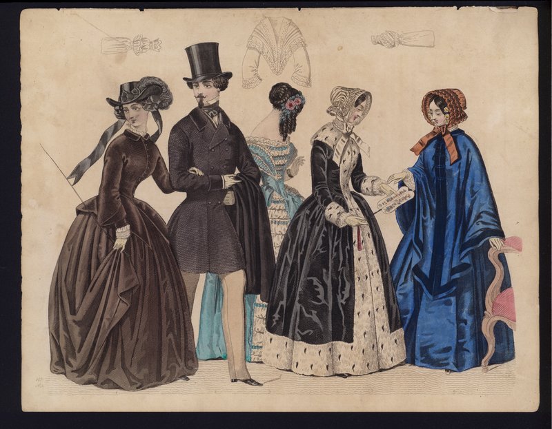 Planche de mode allemande, milieu du 19e siècle - German School