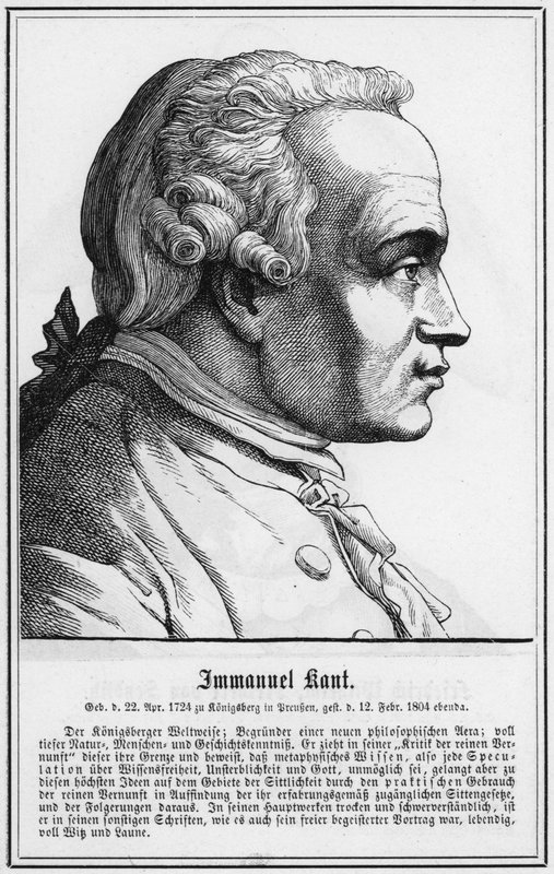 Immanuel Kant (gravure) - German School
