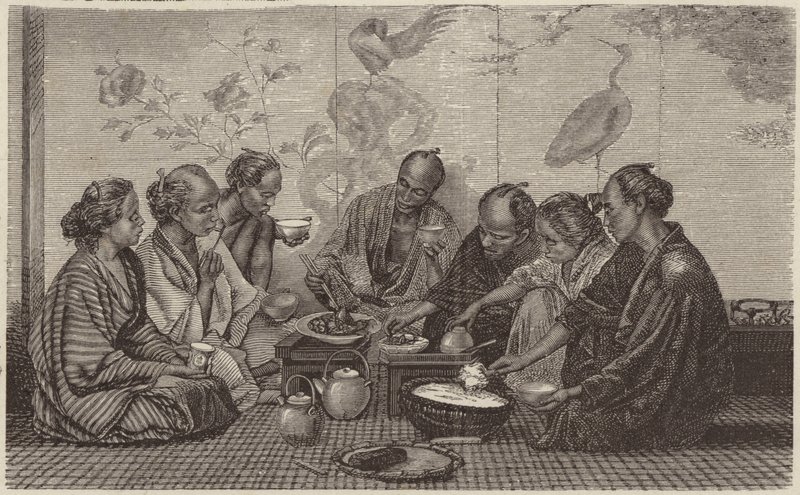 Repas japonais (gravure) - German School