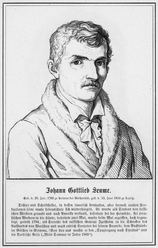 Johann Gottlieb Seume (gravure) - German School