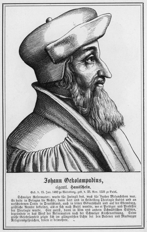 Johann Oekolampadius (gravure) - German School
