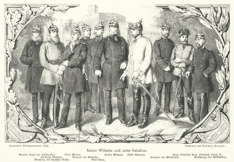 Kaiser Wilhelm Ier et ses paladins - German School