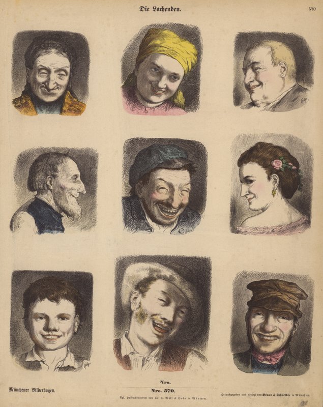 Visages rieurs - German School