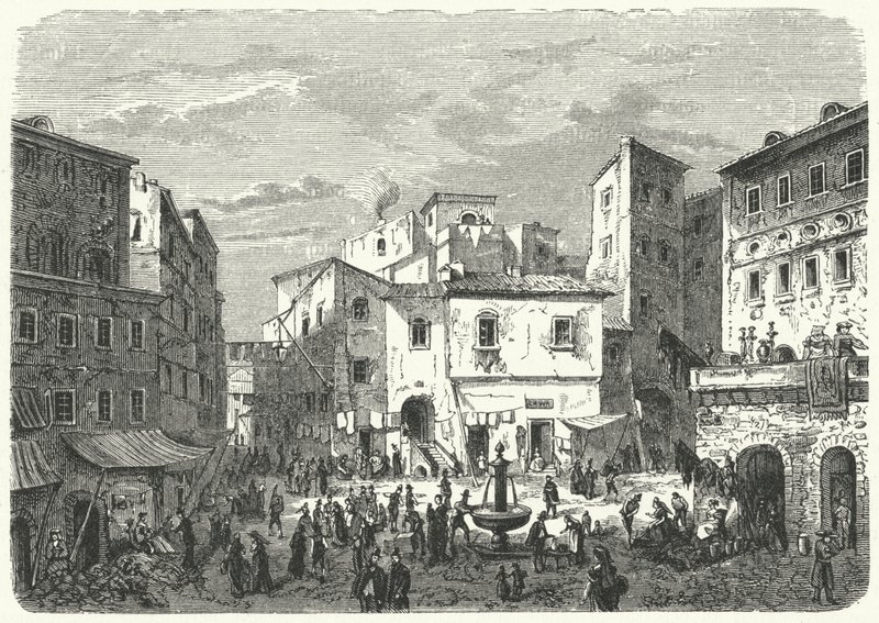 Marché dans le ghetto romain - German School
