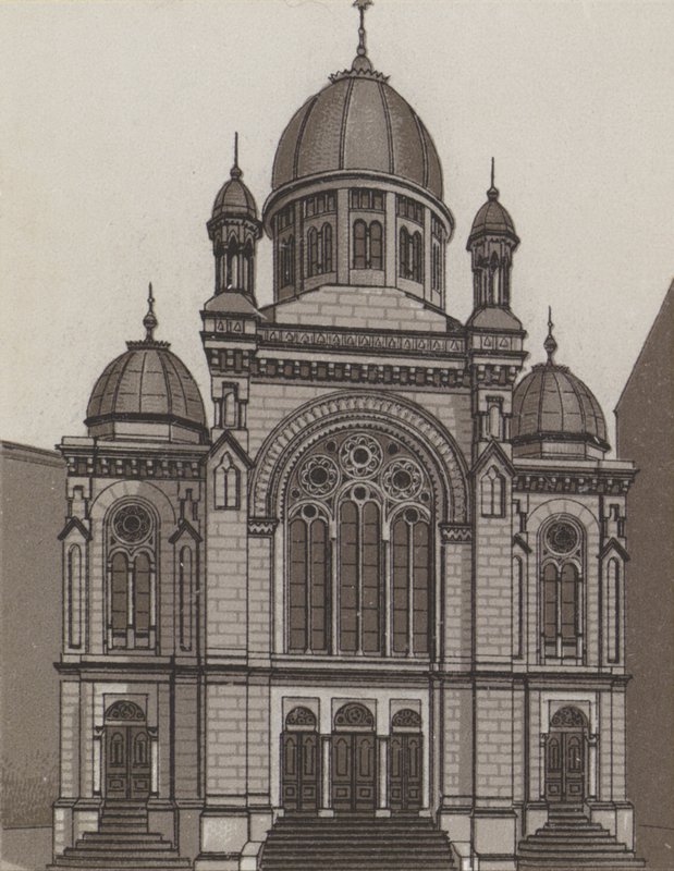 Synagogue (lithographie) - German School