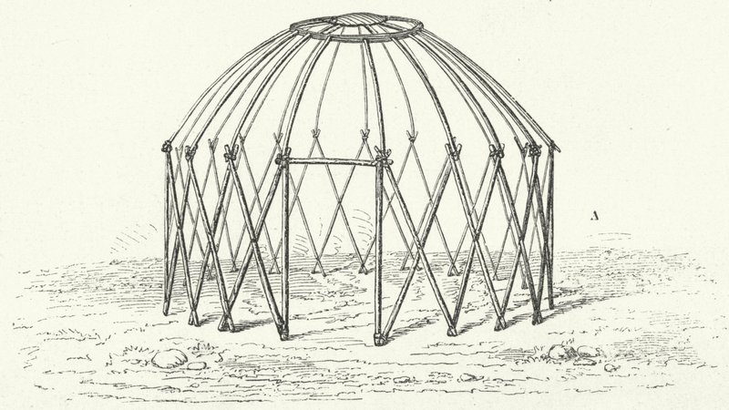 Cadre de tente tatare (gravure) - German School