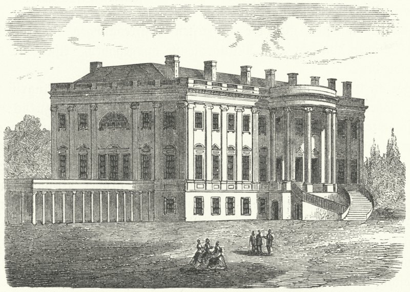 La Maison Blanche, Washington DC (gravure) - German School