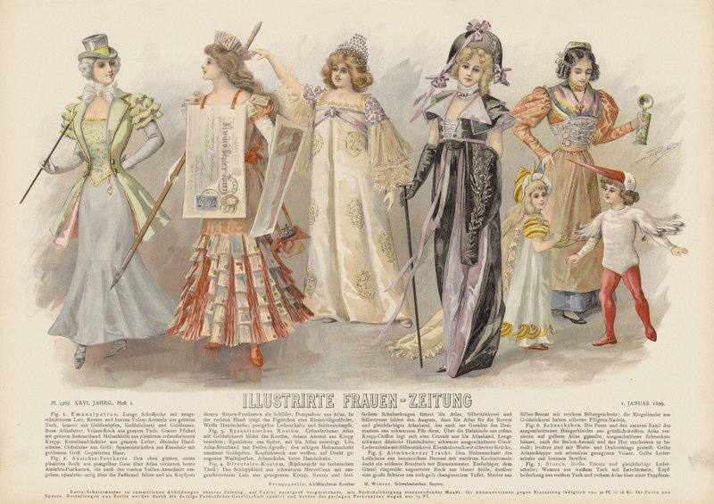 Costumes et modes féminins - German School