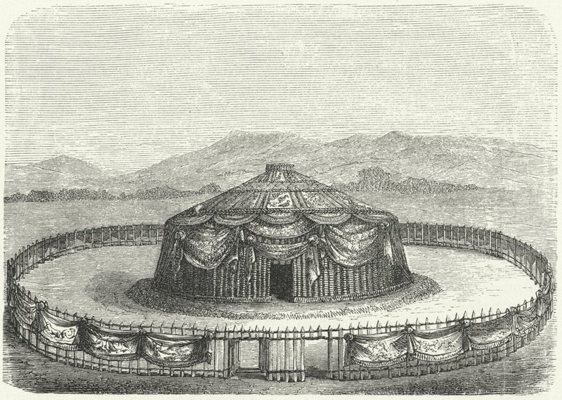 Yourte de Gengis Khan (gravure) - German School