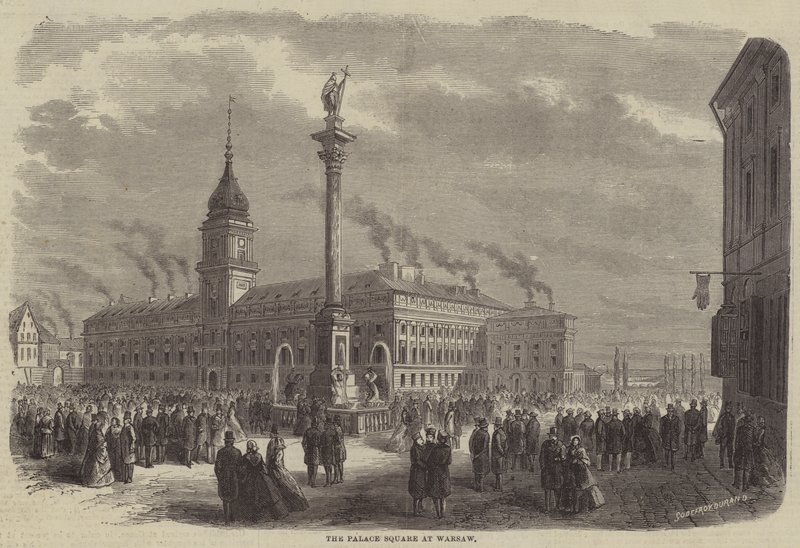La place du Palais à Varsovie - Godefroy Durand