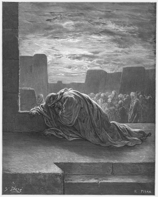 Gustave Doré Bible : Esdras en prière - Gustave Dore