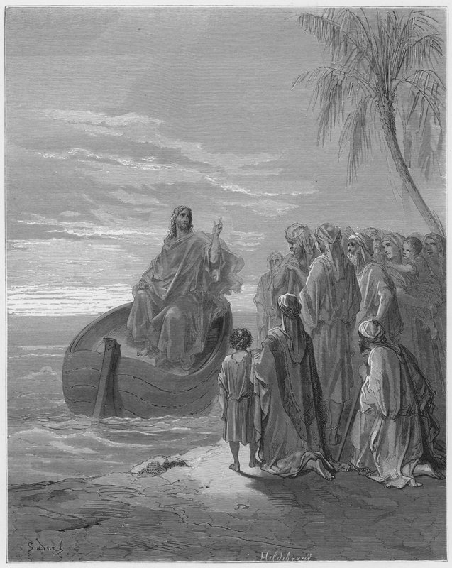 Jésus prêchant au bord de la mer de Galilée - Gustave Dore