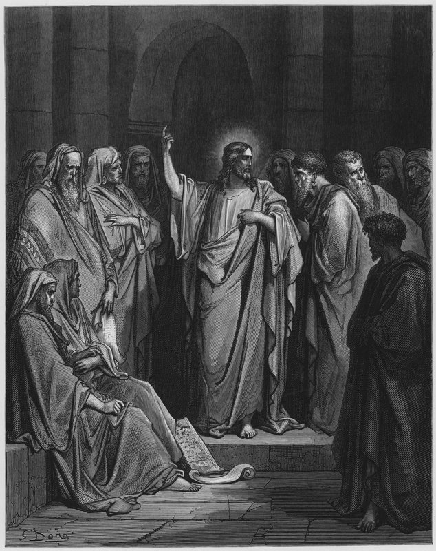 Jésus prêchant dans la synagogue - Gustave Dore