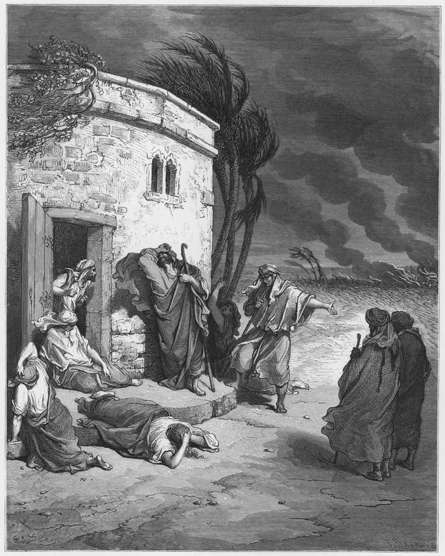 Gustave Doré Bible : Job apprenant sa ruine - Gustave Dore