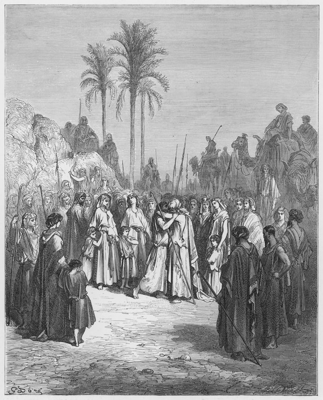 La rencontre de Jacob et Ésaü - Gustave Dore