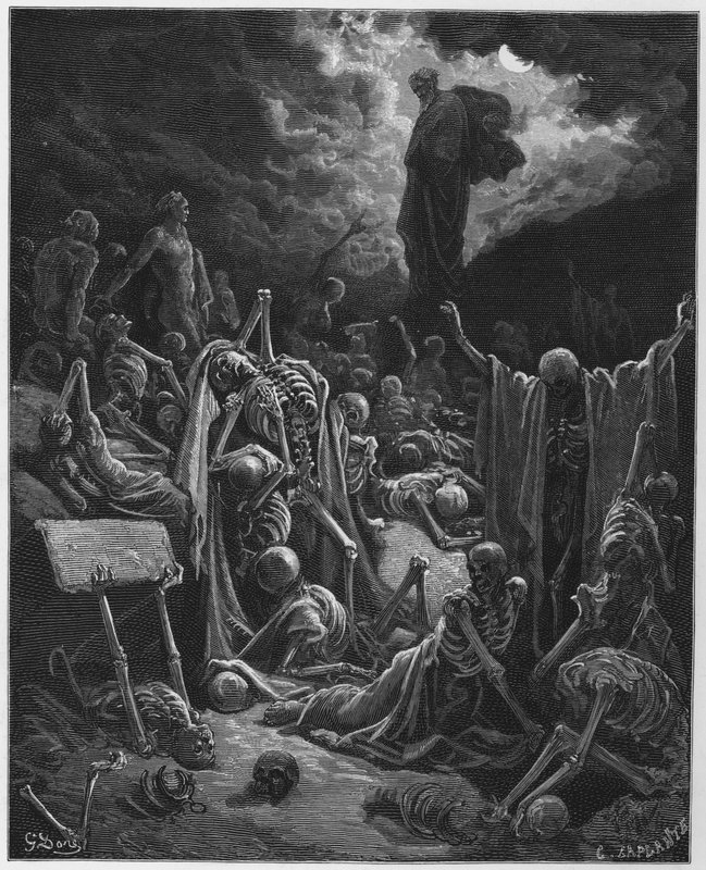 La vision de la vallée des ossements desséchés - Gustave Dore