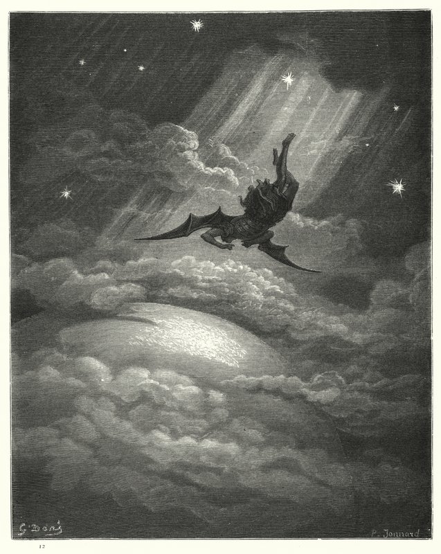 Illustration de Gustave Doré pour Le Paradis Perdu de Milton, Livre III, vers 739-741 - Gustave Dore