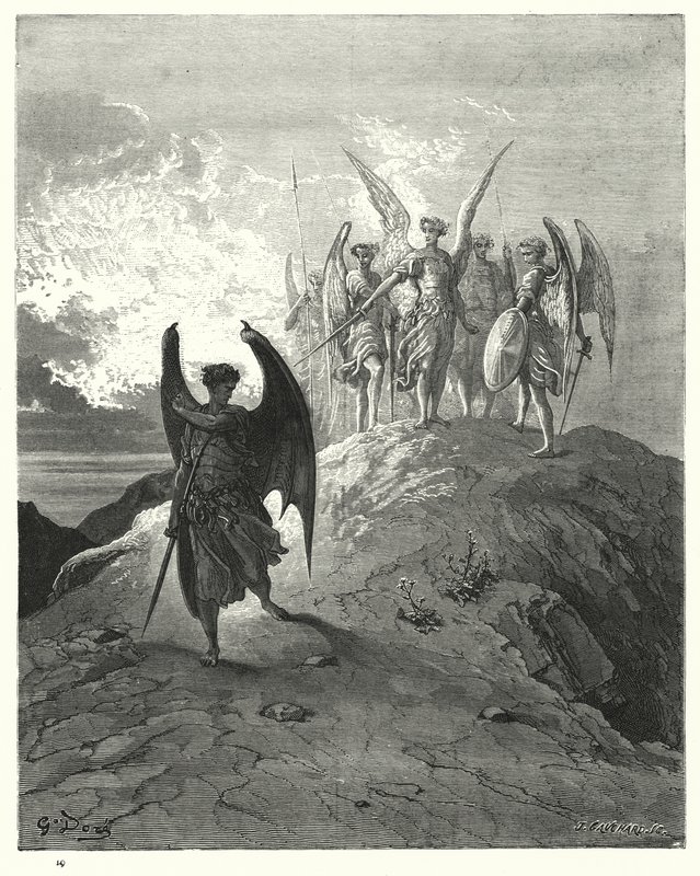 Illustration de Gustave Doré pour Le Paradis Perdu de Milton, Livre IV, vers 1014, 1015 - Gustave Dore