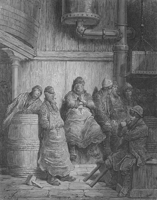 Les brasseurs au repos - Gustave after Dore