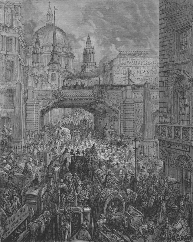 Ludgate-Hill - Gustave after Dore