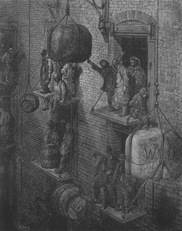 Maison de commerce dans la cité - Gustave after Dore