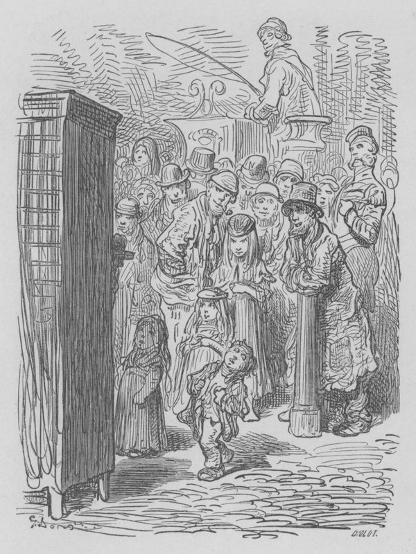 Punch et Judy, théâtre ambulant - Gustave after Dore