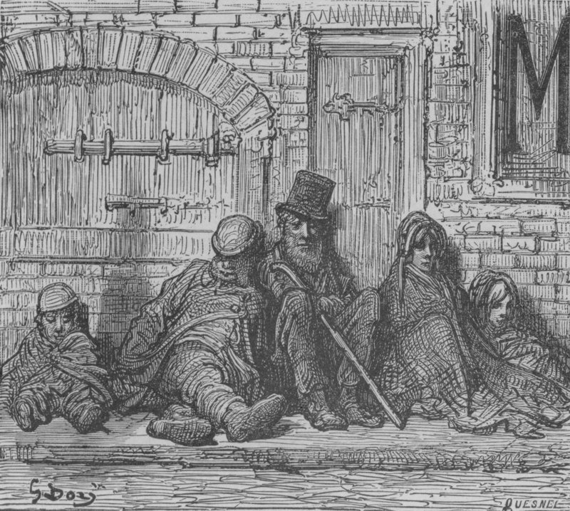 Sans le sou - Gustave after Dore