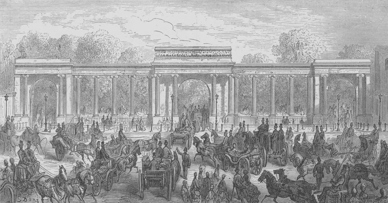 Hyde Park, entrée par Piccadilly - Gustave after Dore