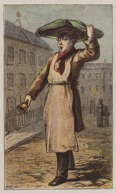Marchand de muffins (lithographie en couleur) - H.W. (after) Petherick