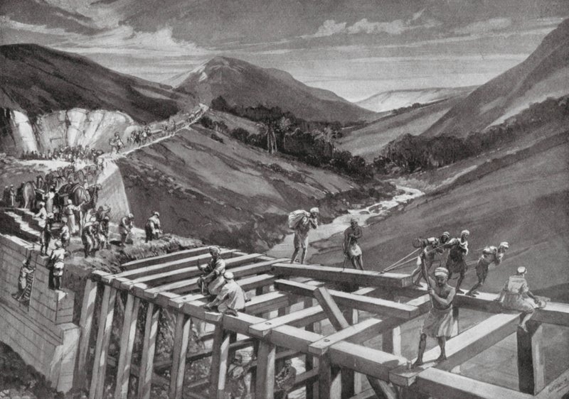 Le barrage de Marib - H. M. (after) Burton