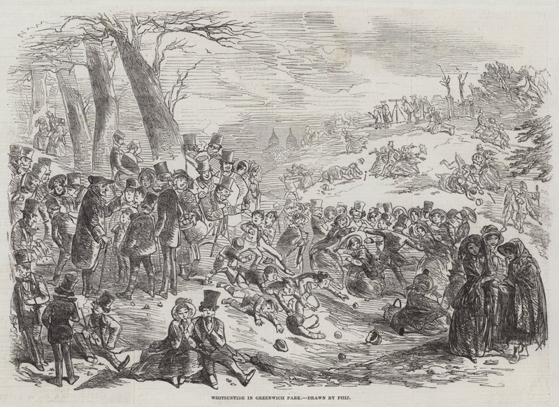Pentecôte dans le parc de Greenwich - Hablot Knight Browne