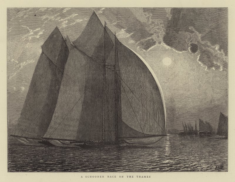 Course de goélettes sur la Tamise - Hamilton Macallum