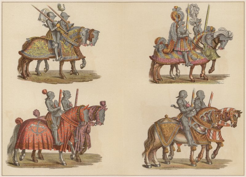 Chevaliers à cheval - Hans (after) Burgkmair