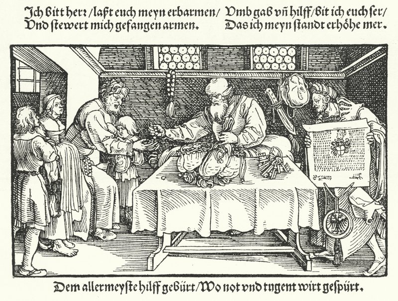 Le bienfaiteur (gravure) - Hans (after) Burgkmair