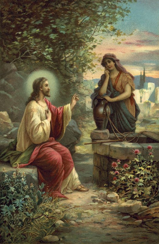 Le Christ et la femme de Samarie - Hans Zatzka