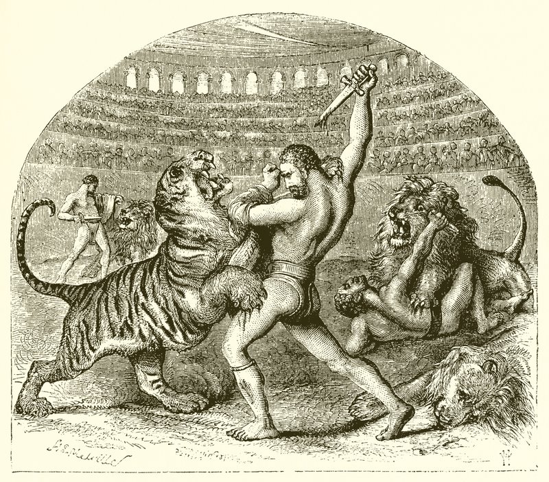 Le lion combattant de la Rome antique - Harden Sidney Melville