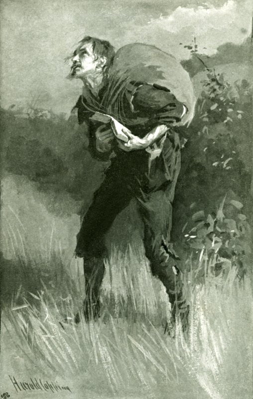 Chrétien marchant dans le champ - Harold Copping