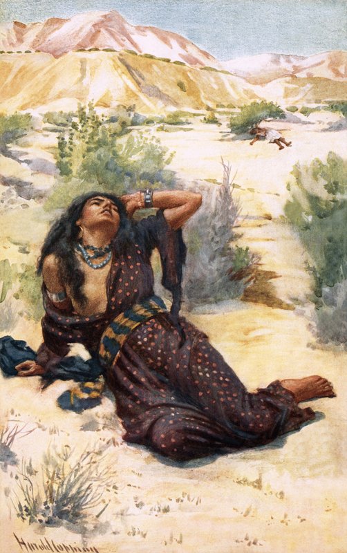 Agar et Ismaël - Harold Copping