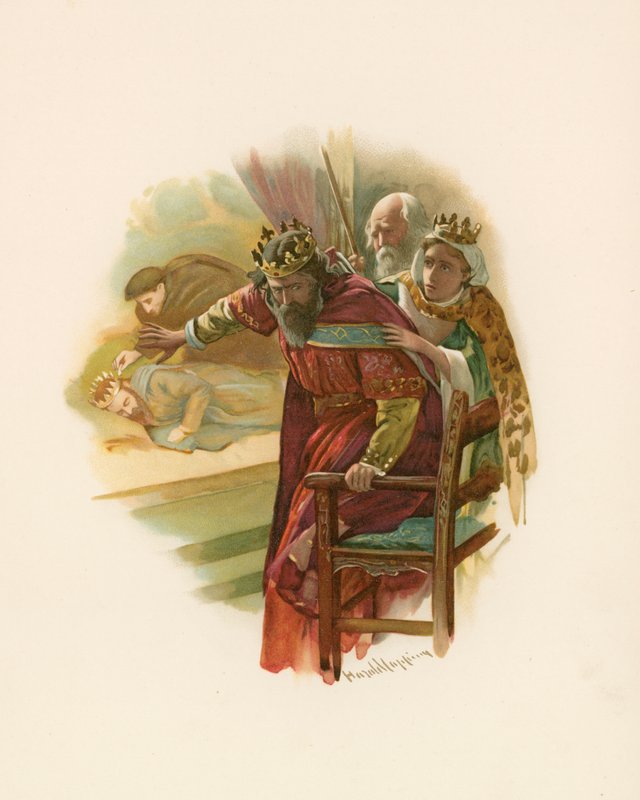 Hamlet - la scène de la pièce - Harold Copping
