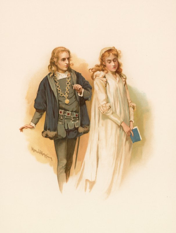 Hamlet et Ophélie - Harold Copping