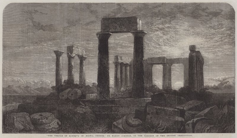 Le temple de Minerve à Égine, Grèce - Harry John Johnson