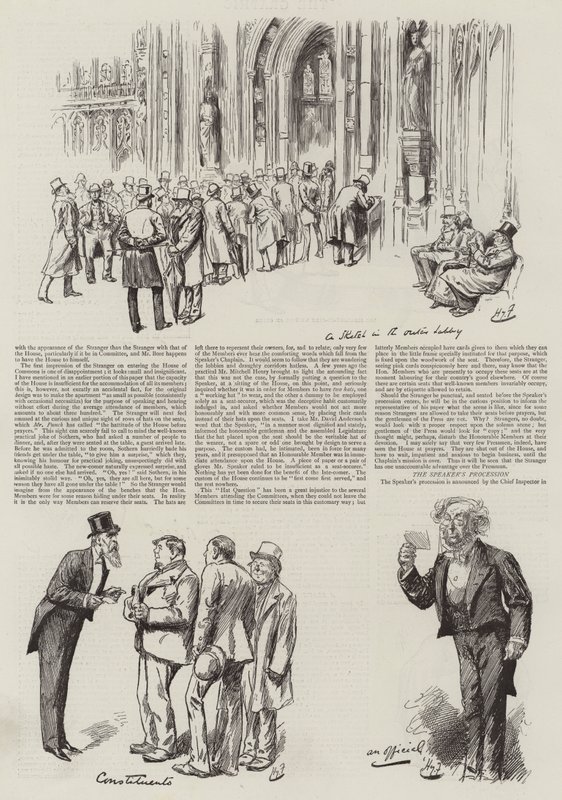 La vie au Parlement, des étrangers dans la Chambre - Harry Furniss