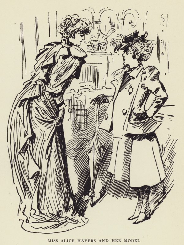 Miss Alice Havers et son modèle - Harry Furniss