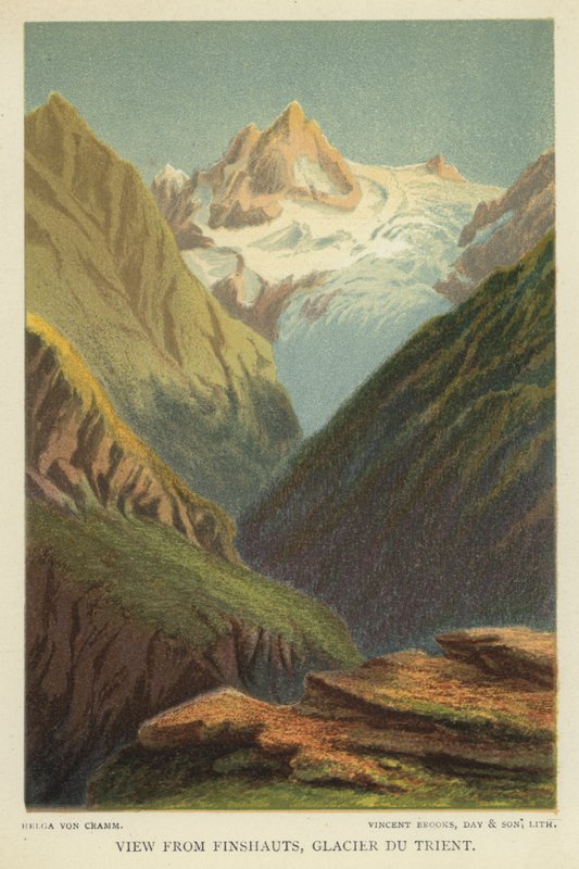 Vue de Finshauts, Glacier du Trient - Helga von Cramm