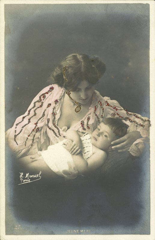 Enfant avec sa mère - Henri (after) Manuel