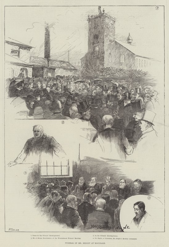 Funérailles de M. Bright à Rochdale - Henry Charles Seppings Wright