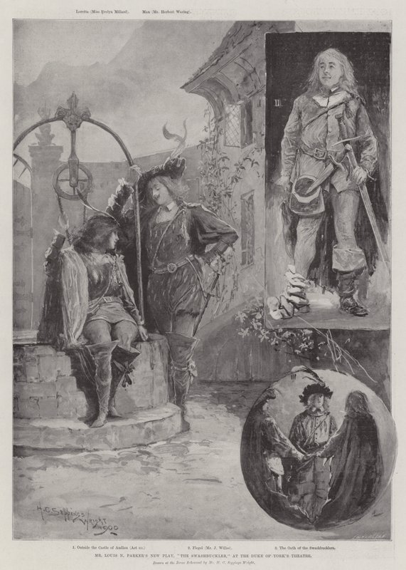 La nouvelle pièce de M. Louis N Parker, The Swashbuckler, au Duke of York