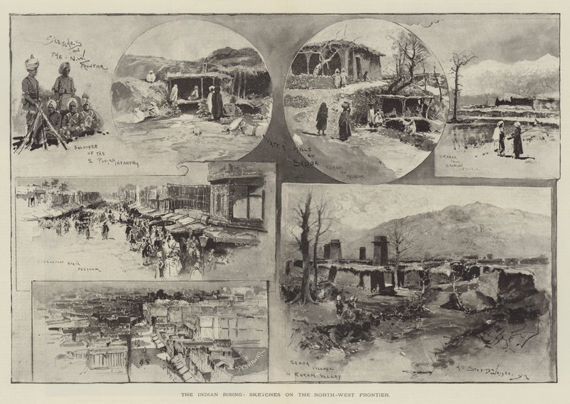 Le soulèvement indien, croquis sur la frontière nord-ouest - Henry Charles Seppings Wright